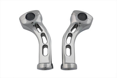 V-Twin - Chrome 5-1/2 inch Slotted Billet Riser Kit