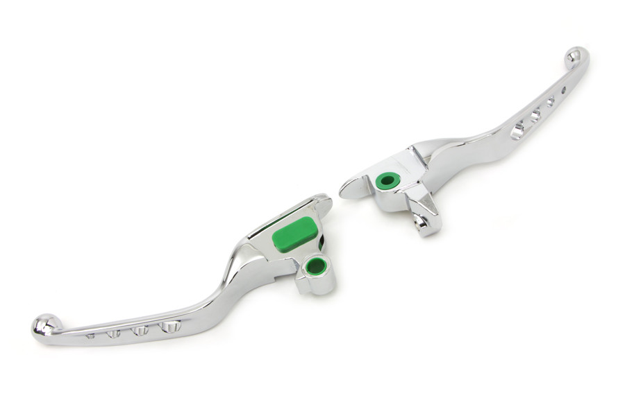 V-Twin #H07-0561 - Chrome Drilled Hand Lever Set