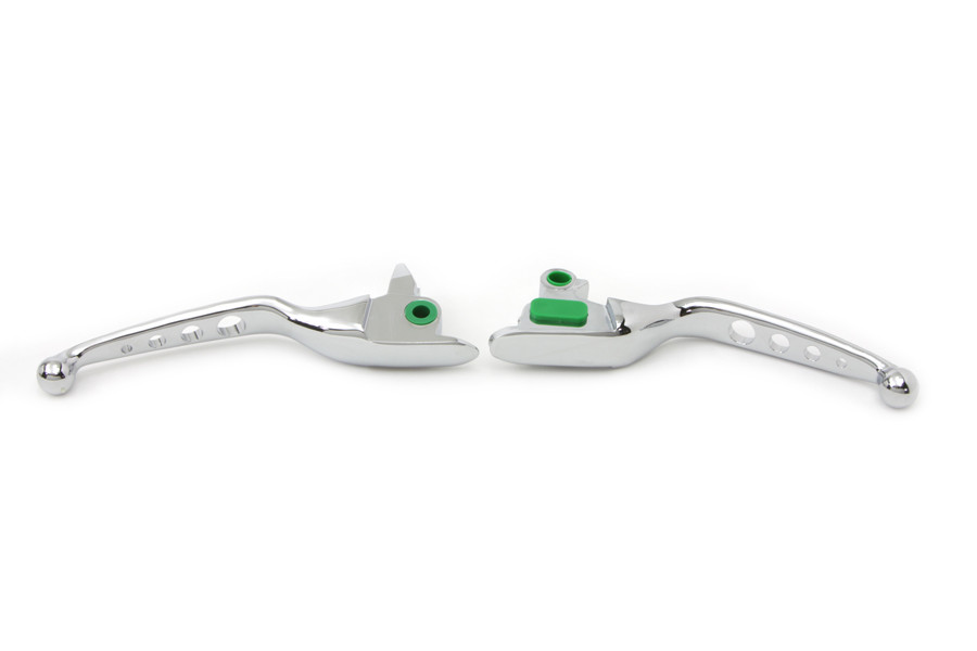 V-Twin #H07-0561 - Chrome Drilled Hand Lever Set