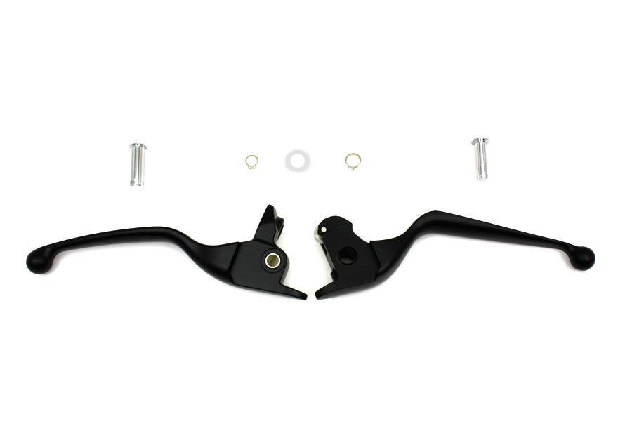 V-Twin #77513B - Black Hand Lever Set