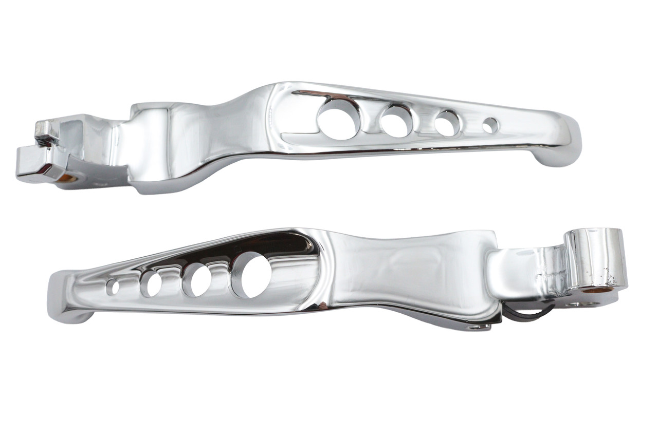 V-Twin #H07-0579 - Chrome Drilled Hand Lever Set
