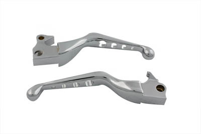 V-Twin #47-123 - Chrome Drilled Hand Lever Set