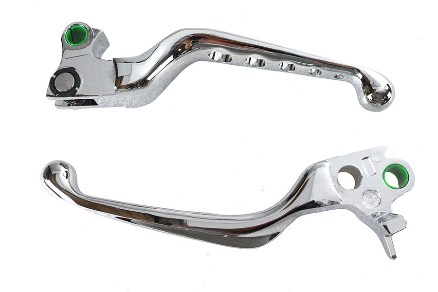 V-Twin #H07-0578 - Chrome Drilled Hand Lever Set