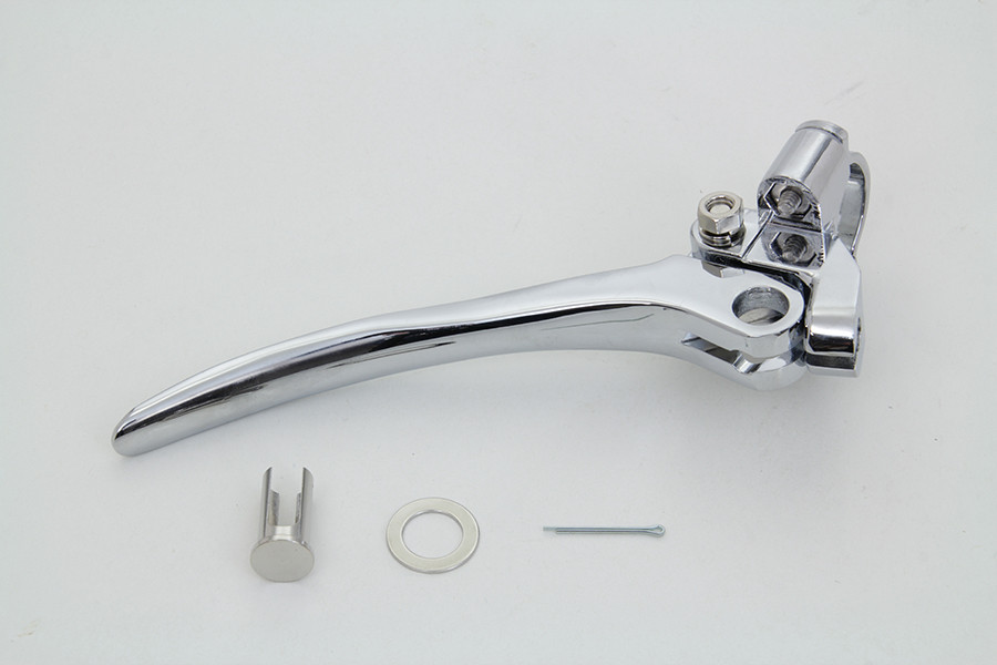 V-Twin #07-0518 - Chrome Clutch/Brake Hand Lever Assembly