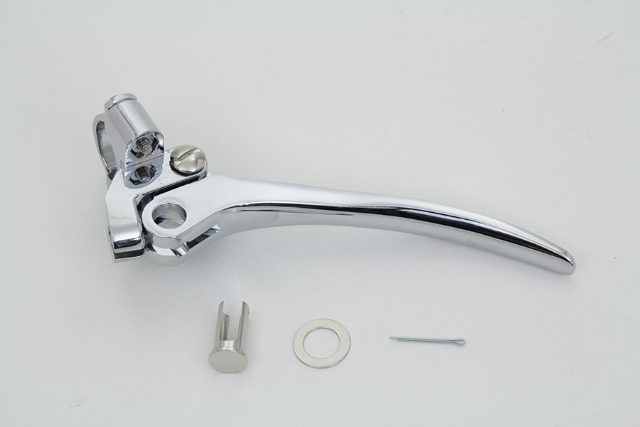 V-Twin #07-0518 - Chrome Clutch/Brake Hand Lever Assembly