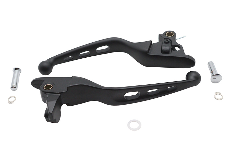 V-Twin #79063B - 3 Slot Hand Lever Set Black