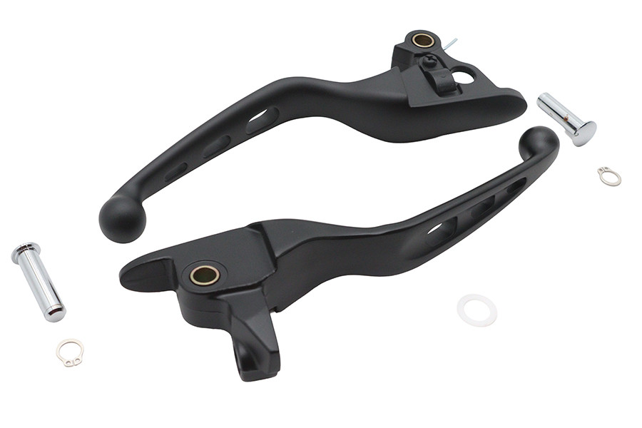 V-Twin #79063B - 3 Slot Hand Lever Set Black