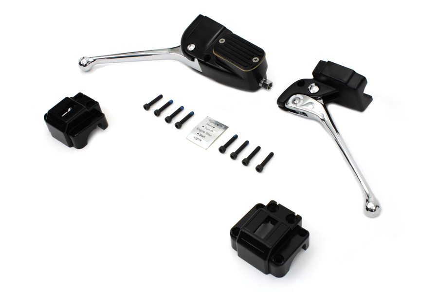 V-Twin - Black Handlebar Master Cylinder and Clutch Lever Assembly