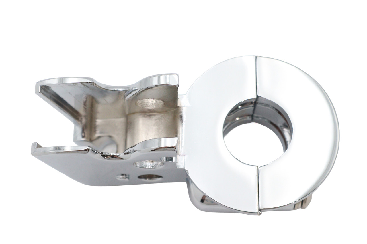 V-Twin #75701 - Clutch Hand Lever Bracket with Clamp Chrome