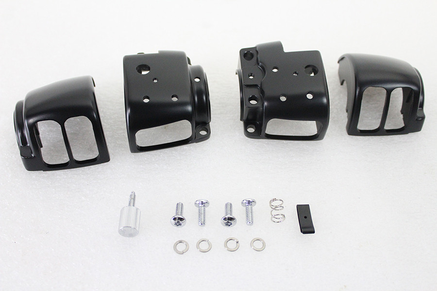 V-Twin #H07-0670MB - Handlebar Switch Housing Kit Black