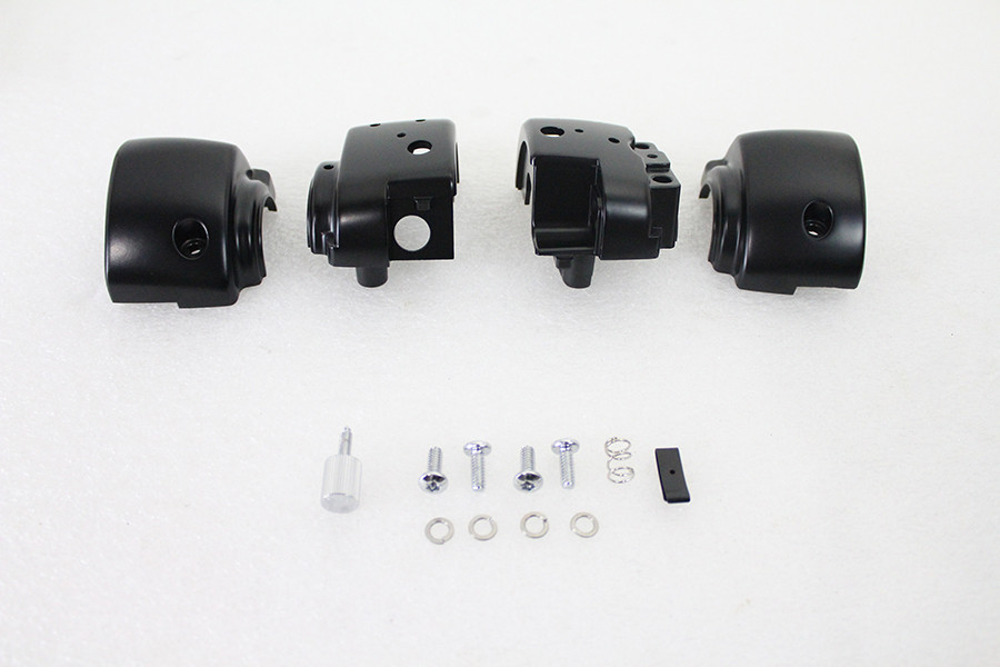 V-Twin #H07-0670MB - Handlebar Switch Housing Kit Black