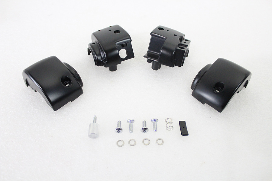 V-Twin #H07-0670MB - Handlebar Switch Housing Kit Black