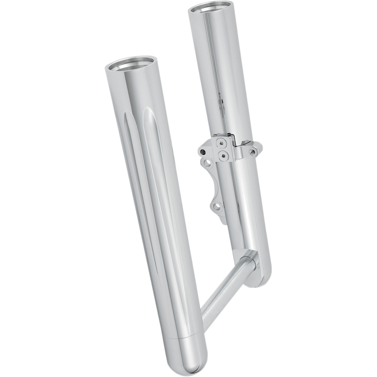 Arlen Ness #06-512 - Fork Legs - Chrome - Deep Cut - Dual Disc - Deep Cut - '00-'07 FLT