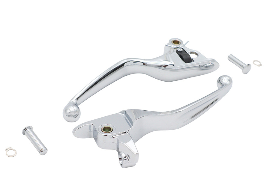V-Twin #47-801 - M8 Brake and Clutch Lever Set Chrome