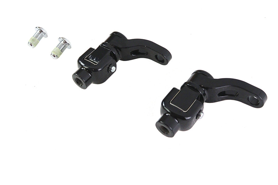V-Twin #78561B - 360° Adjustable Passenger Footpeg Mount Kit Black