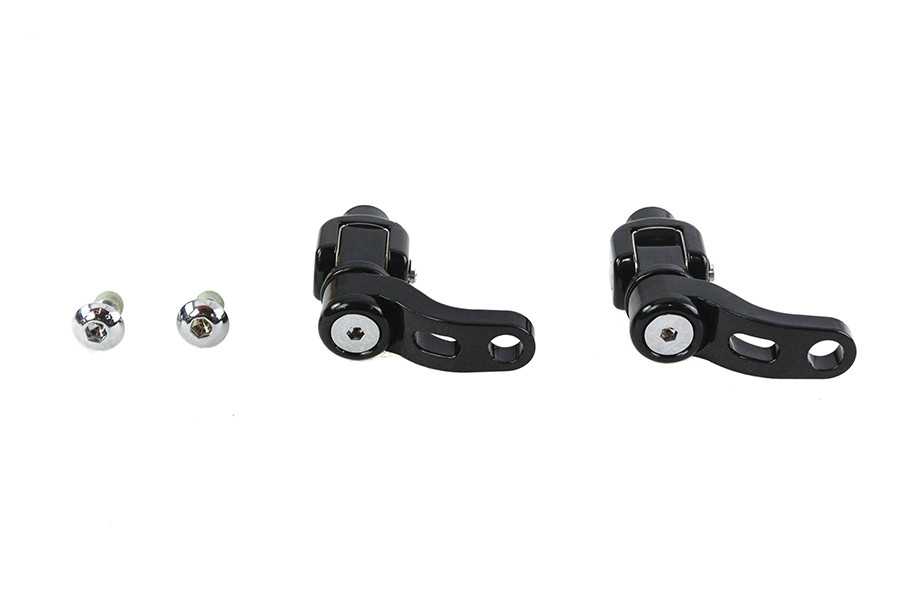 V-Twin #78561B - 360° Adjustable Passenger Footpeg Mount Kit Black