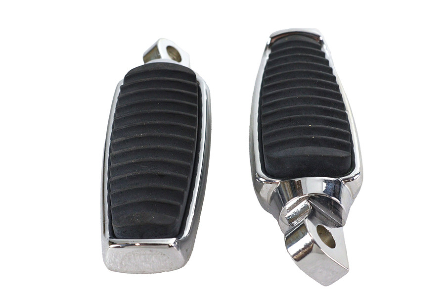 Wyatt Gatling #3659 - Chrome Footpeg Set with Rubber Inlay