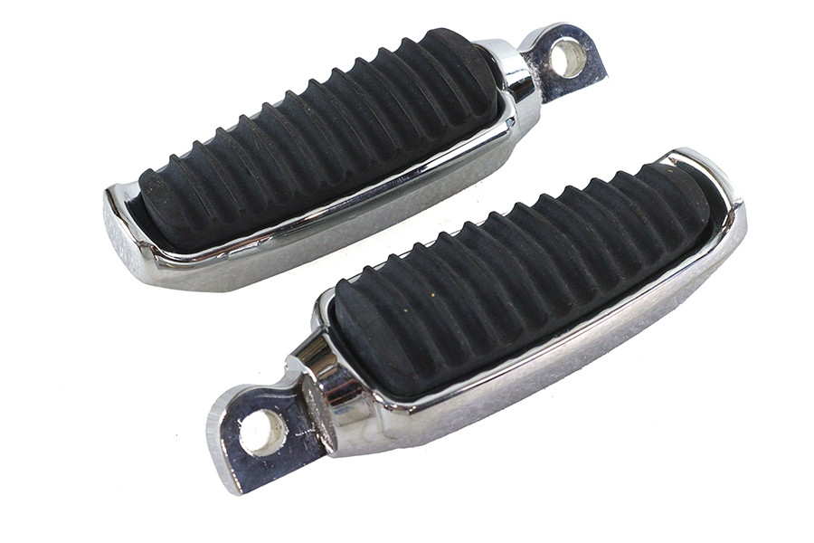 Wyatt Gatling #3659 - Chrome Footpeg Set with Rubber Inlay
