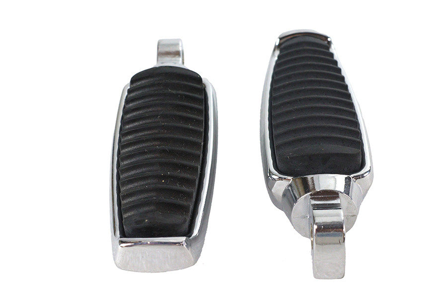Wyatt Gatling #3660 - Chrome Footpeg Set with Rubber Inlay