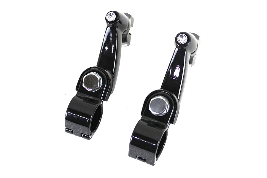 V-Twin - Highway Bar Footpeg Mount Set Black