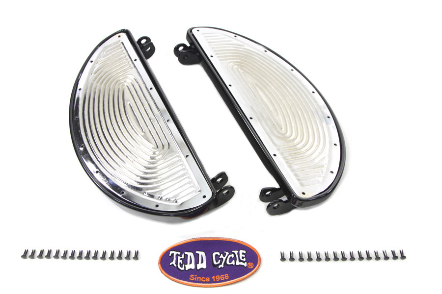 V-Twin - Half Moon Footboard Set Black