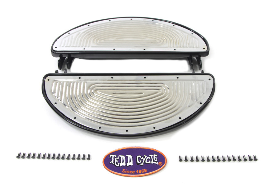V-Twin - Half Moon Footboard Set Black