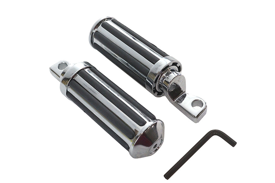 V-Twin - Chrome Railer Style Footpeg Set