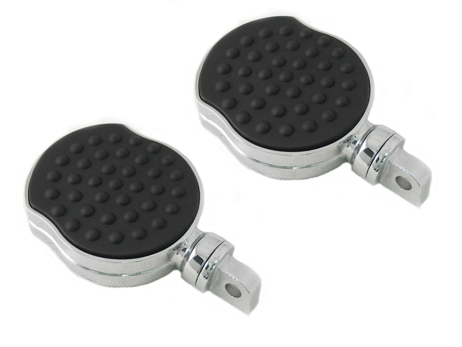 Wyatt Gatling #63366 - Chrome Flame Style Highway Bar Footpeg Set