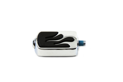 V-Twin #34617-03 - Shifter Footpeg Chrome Flame Style