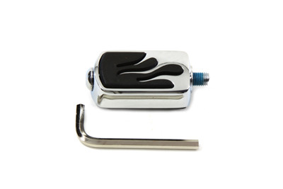 V-Twin #34617-03 - Shifter Footpeg Chrome Flame Style