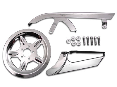 V-Twin - Chrome Belt Guard and Pulley Cover Kit