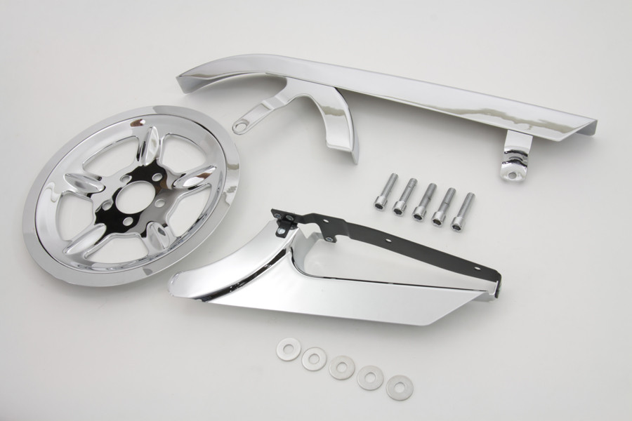 V-Twin - Chrome Belt Guard and Pulley Cover Kit