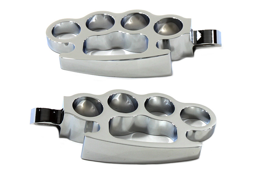Wyatt Gatling #77099 - Chrome Knuckle Footpeg Set
