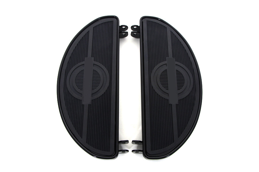 V-Twin - Half Moon Footboard Set Black