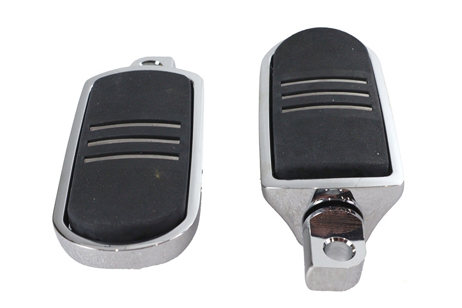 Wyatt Gatling #77596 - Chrome Footpeg Set with Rubber Inlay