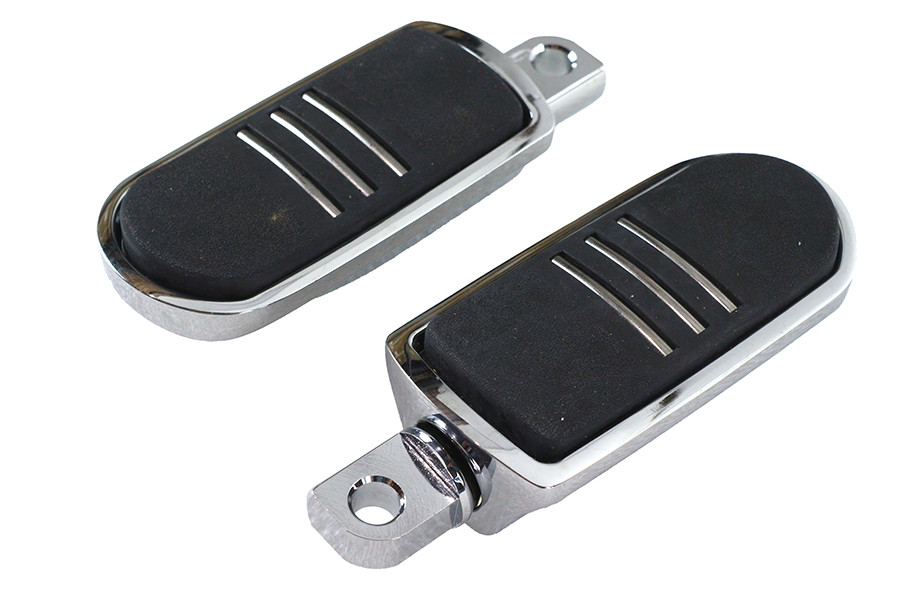 Wyatt Gatling #77596 - Chrome Footpeg Set with Rubber Inlay