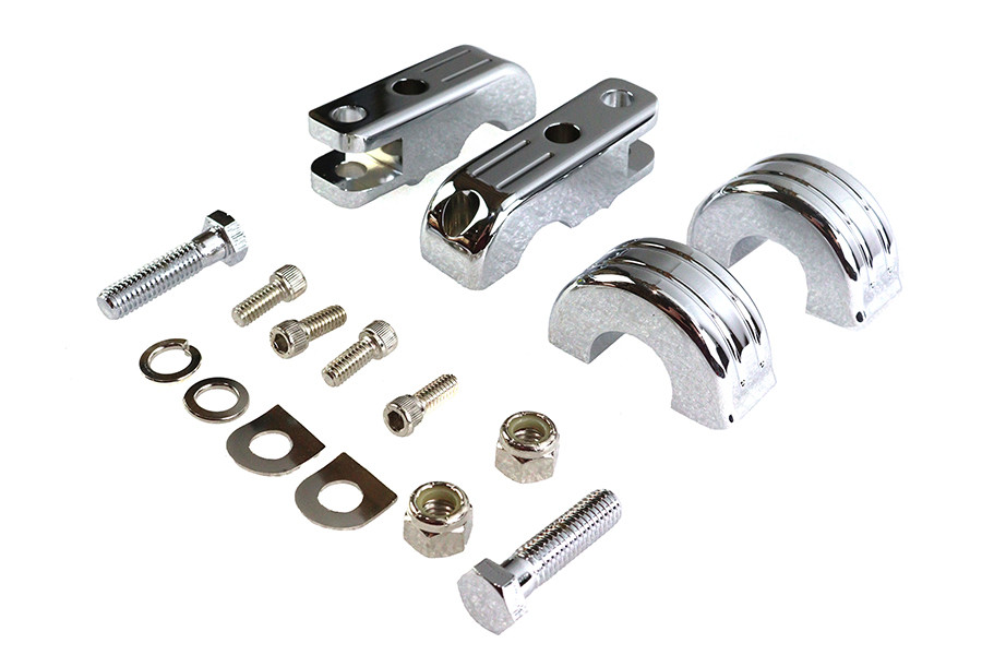 V-Twin #P77-6003 - Chrome Billet Footpeg Mount