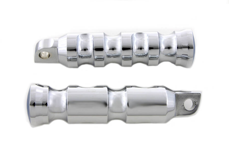 Wyatt Gatling #8042 - Chrome Contour Grooved Footpeg Set