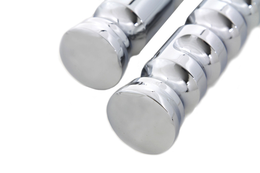 Wyatt Gatling #8042 - Chrome Contour Grooved Footpeg Set