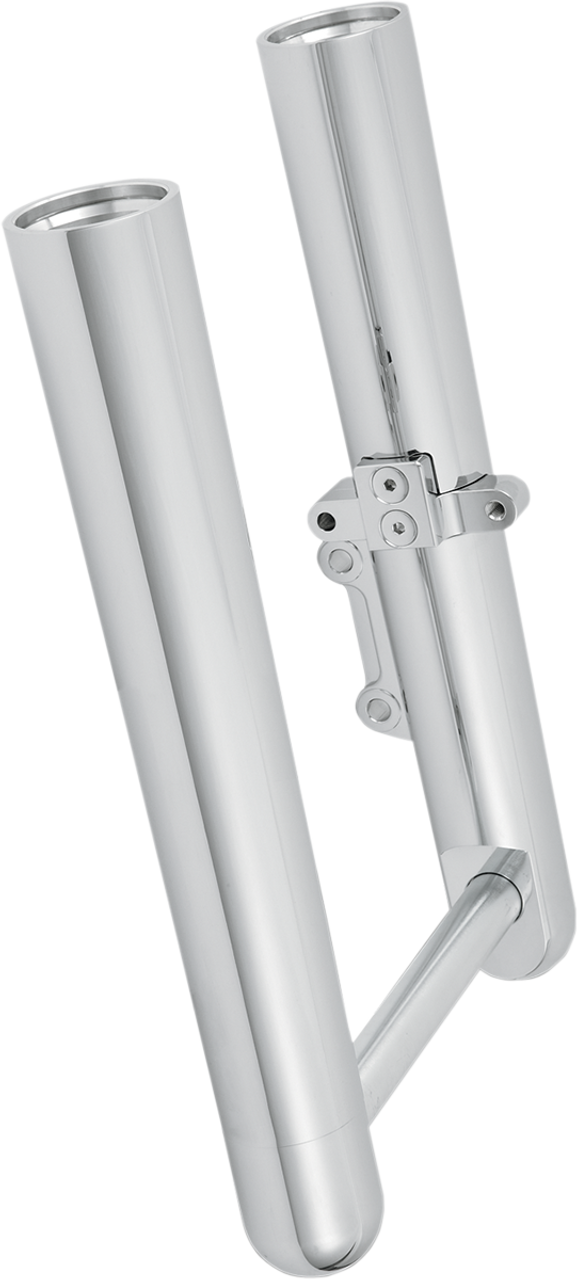 Arlen Ness #06-550 Fork Legs - Chrome - Hot Legs - Custom Single Disc - Smooth - '07-'17 FLST