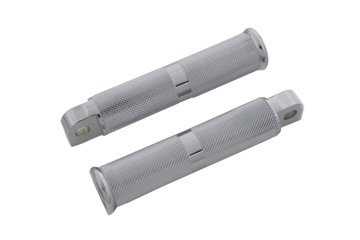Wyatt Gatling #9852 - Chrome Hollow Knurled Footpeg Set