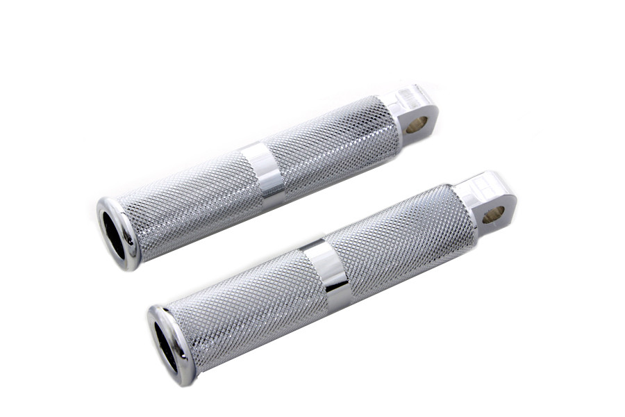 Wyatt Gatling #9852 - Chrome Hollow Knurled Footpeg Set