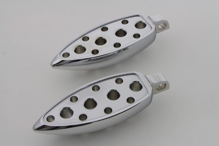 Wyatt Gatling #1474 - Chrome Teardrop Footpeg Set