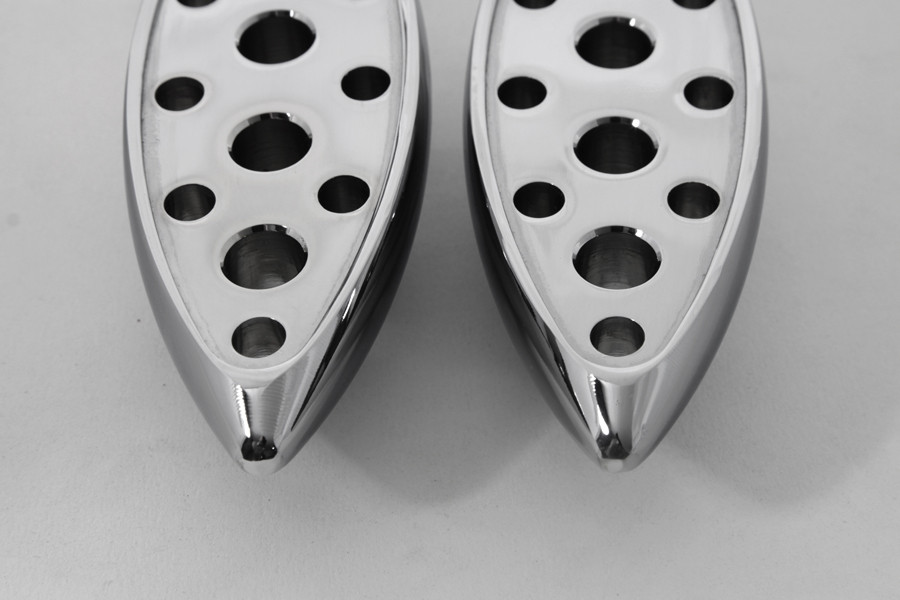 Wyatt Gatling #1474 - Chrome Teardrop Footpeg Set