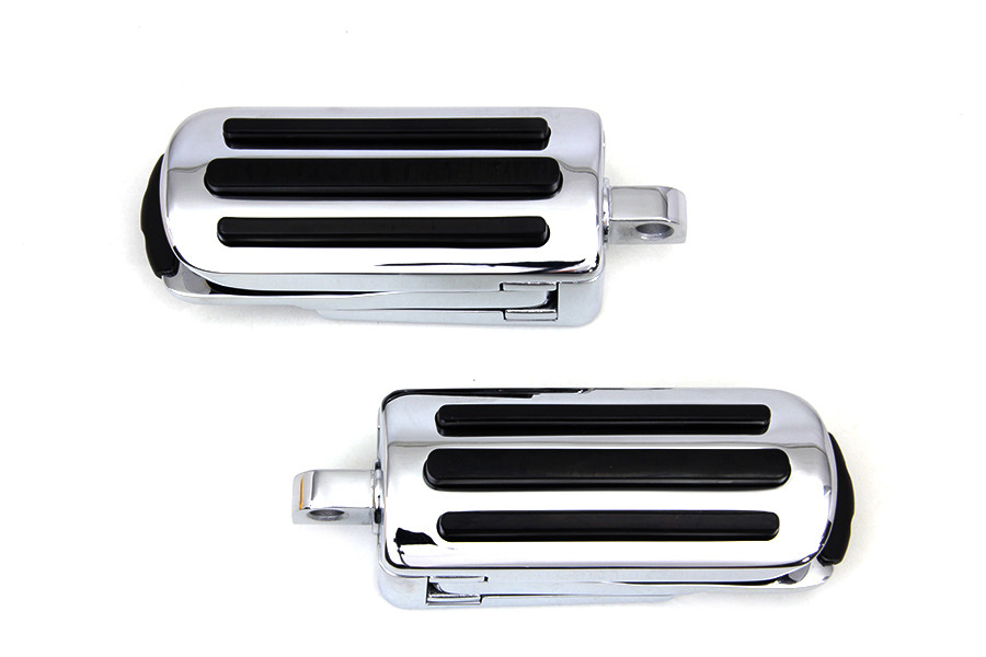 V-Twin - Chrome Footpeg Set with Heel Rest