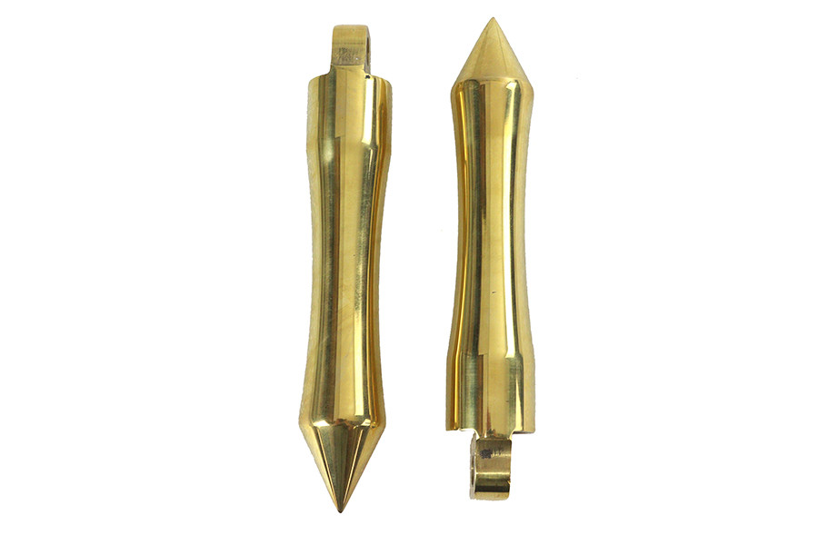 V-Twin - Solid Brass Pirate Spike Footpeg Set