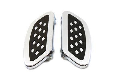 Wyatt Gatling - Driver Footboard Set Chrome with Diamond Design