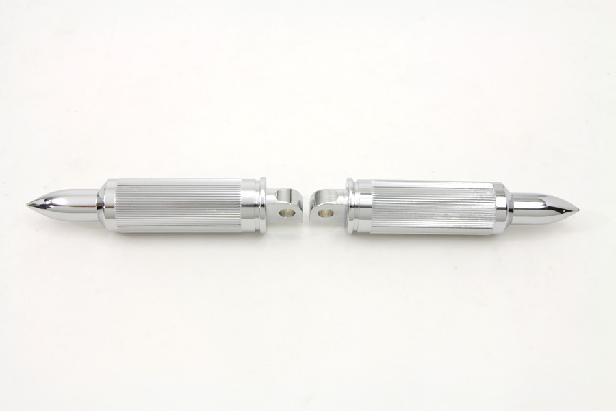 Wyatt Gatling #1570 - Chrome Bullet Style AK-47 Footpeg Set