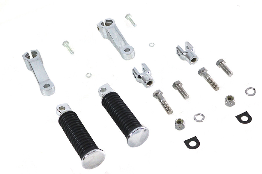 V-Twin - FX Footpeg Mount Kit Chrome