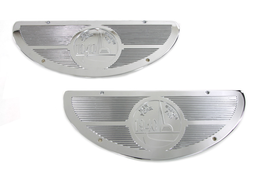 V-Twin - Half Moon Footboard Kit Chrome